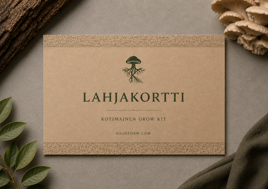 Kajoform fyysinen lahjakortti kotimainen grow kit