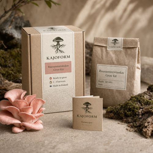 Kajoform Ruusuosterivinokas Grow Kit all-in-one pakkauskuva