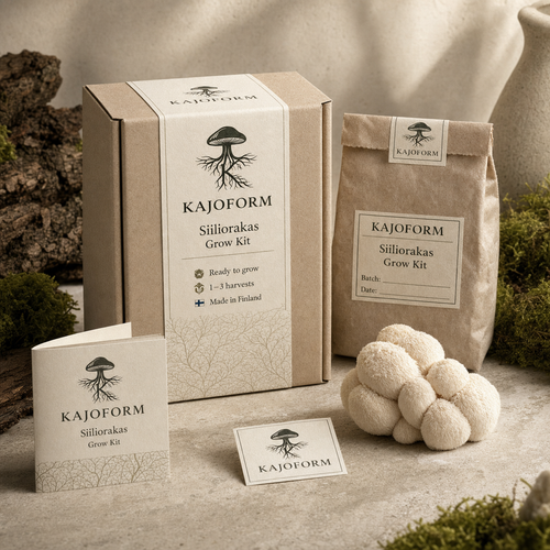 Kajoform Siiliorakas Grow Kit all-in-one pakkauskuva